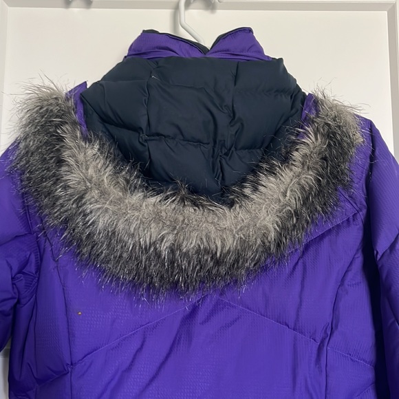 Vivid purple Columbia down Omni-heat jacket-small- removable hood- removable fur - Picture 9 of 14